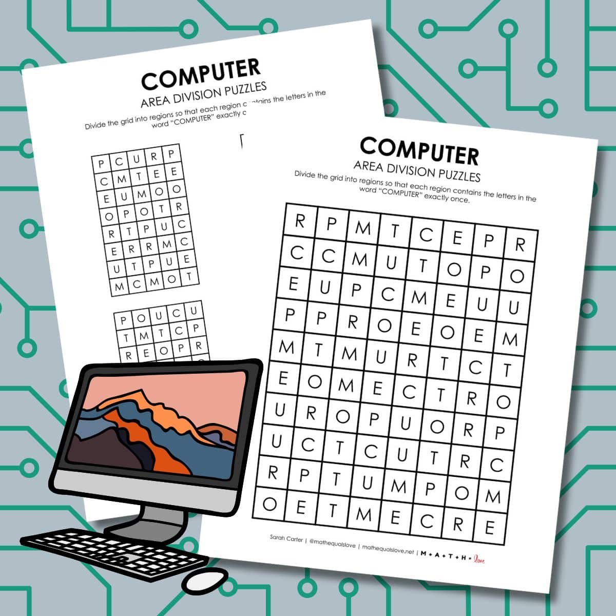 computer logic puzzle printable for first day of computers class.