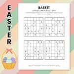 easter basket logic puzzle with latin squares.