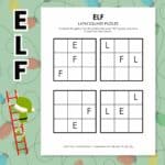 elf latin square logic puzzle for christmas.