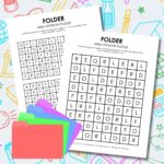 folder area division logic puzzle first day of school.