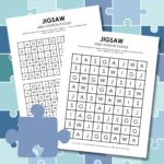 jigsaw logic puzzle for national puzzle day.