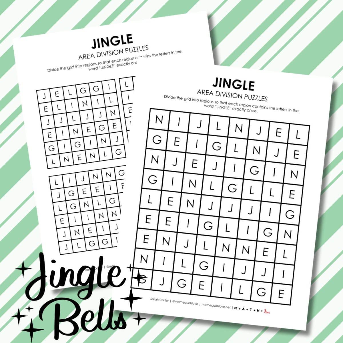 Jingle Area Division Logic Puzzles