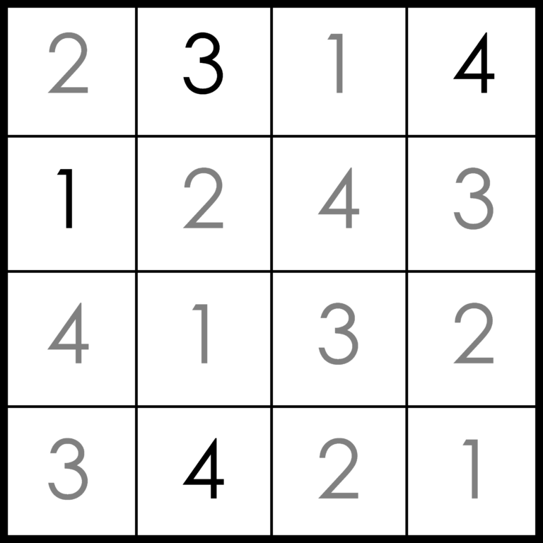Latin Square Puzzle Collection | Math = Love
