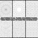 mathematical tiling coloring pages free printable pdf.