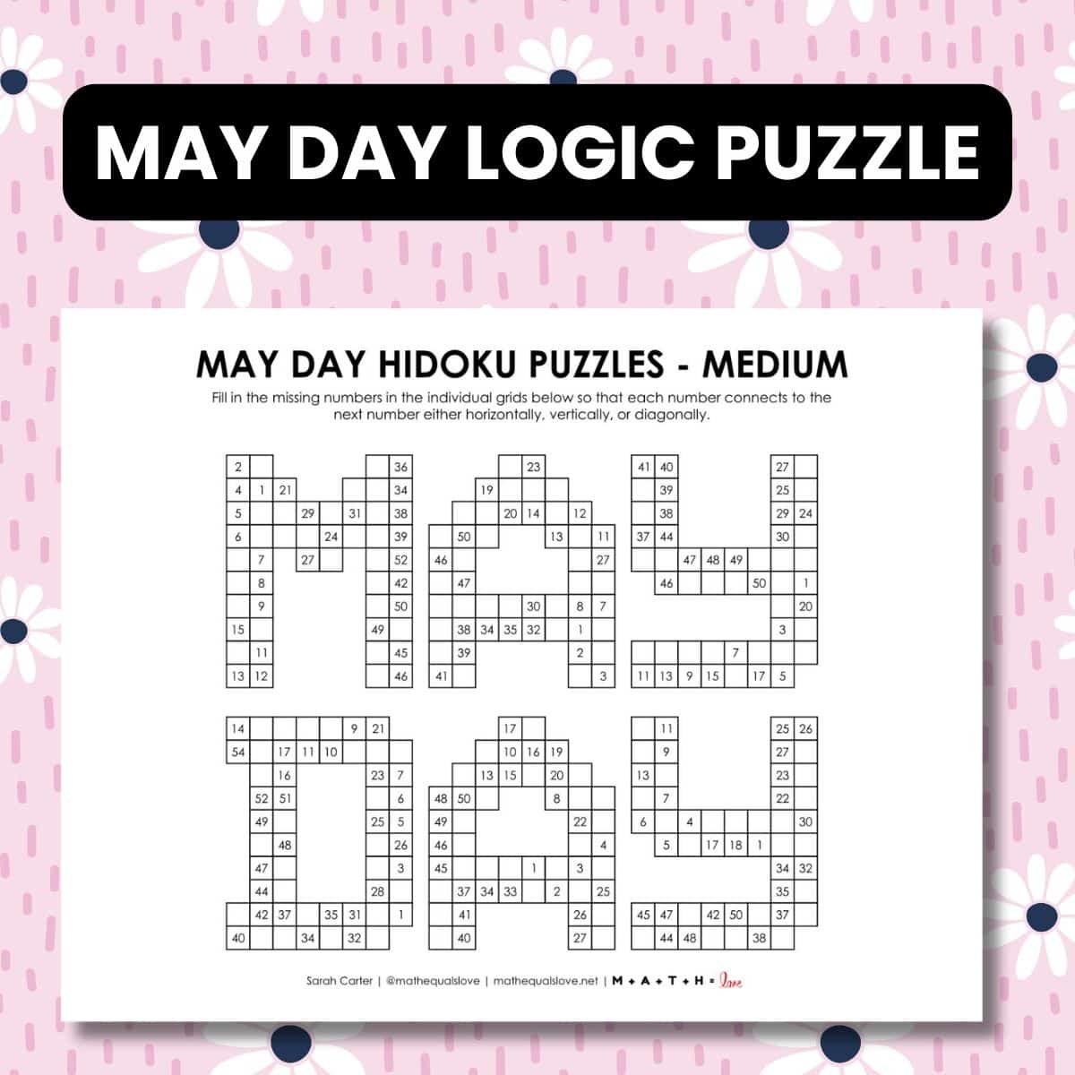 may day logic puzzle printable pdf hidoku.