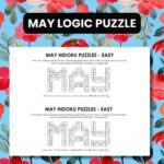 may hidoku logic puzzle printable free.