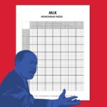mlk nonogram puzzle printable for martin luther king day.