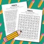 pencil first day of school logic puzzle printable.