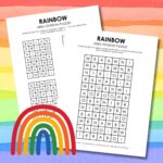 rainbow logic puzzles for spring or st. patrick's day.