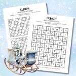 sleigh logic puzzle for winter or christmas.