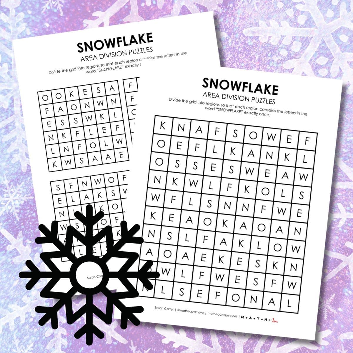 snowflake logic puzzles for winter.