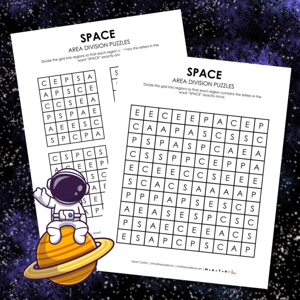 space logic puzzles printable.