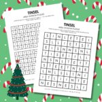tinsel christmas logic puzzle printable.