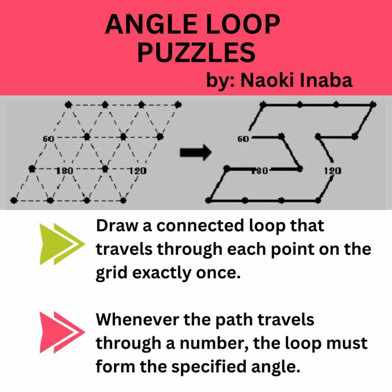 angle loop puzzles by naoki inaba.
