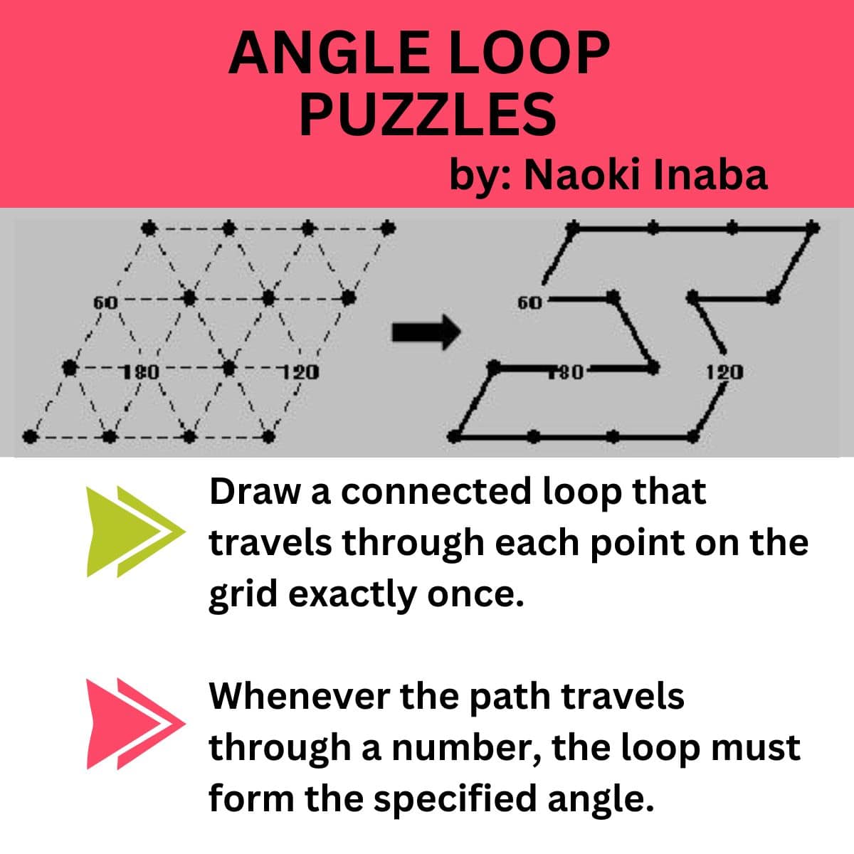 angle loop puzzles by naoki inaba.