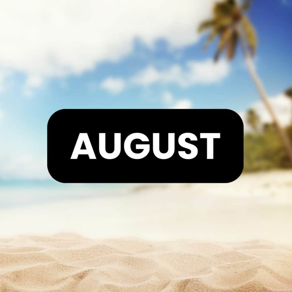 August logic puzzles, word puzzles, and games.