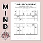celebration of mind latin square logic puzzle.