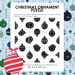 christmas ornament square edge matching logic puzzle.