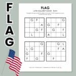 flag latin square logic puzzle.