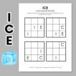 ice latin square logic puzzles for winter.