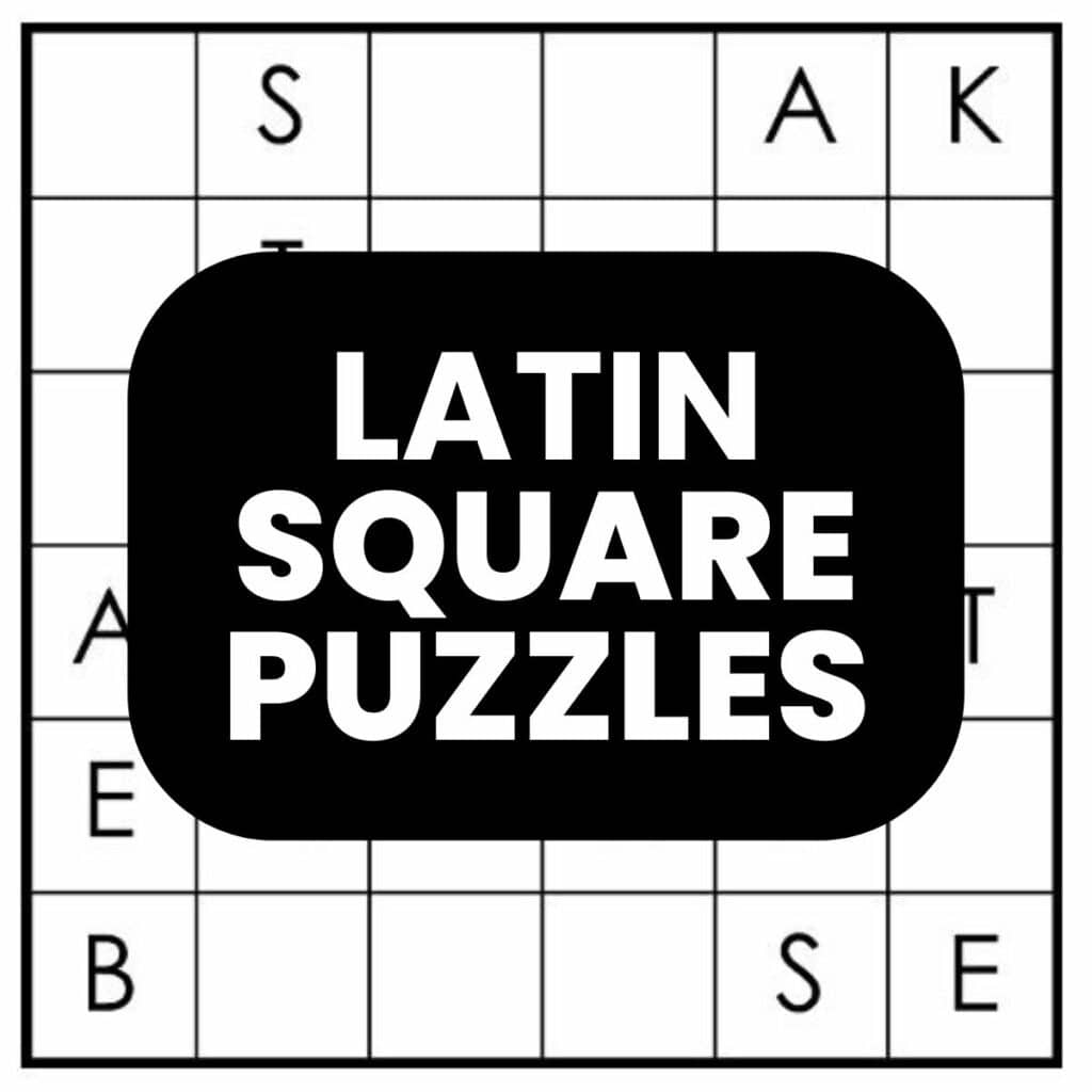 latin square puzzles free printable pdf.