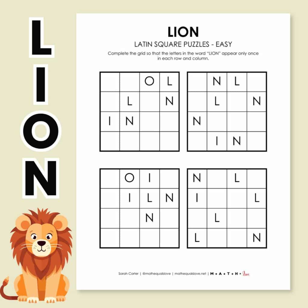 lion latin square logic puzzles pdf.