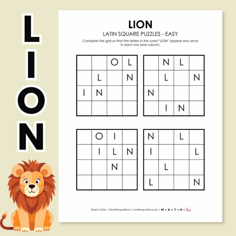 lion latin square logic puzzles pdf.