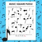 musical note square edge matching puzzle.