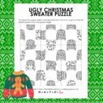 ugly christmas sweater edge matching puzzle.