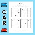 car latin square logic puzzles.