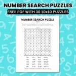 10x10 number search puzzles free printable pdf.