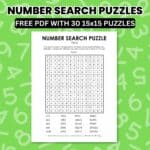15x15 number search puzzle free printable pdf.