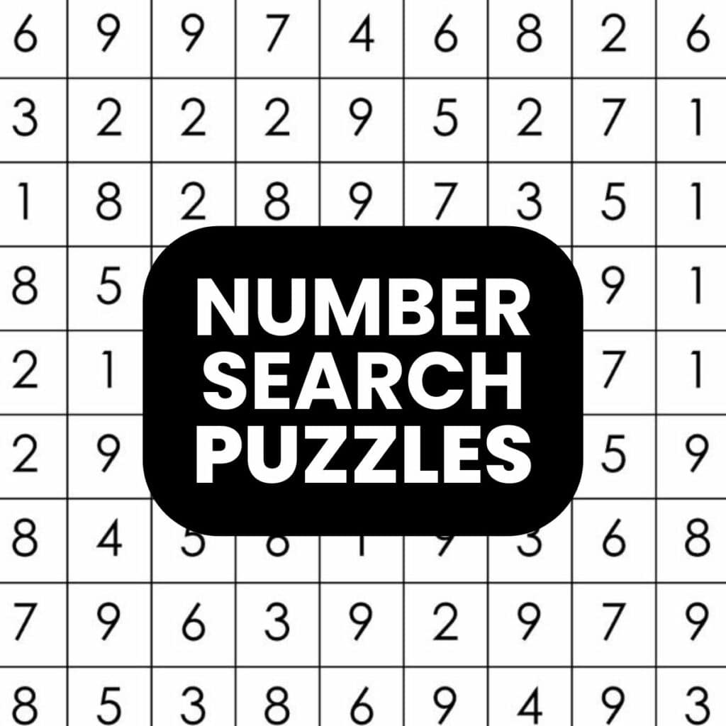 number search puzzles - free printable pdf number find puzzles.