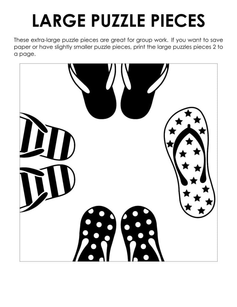 jumbo pieces for flip flop summer edge matching puzzle.