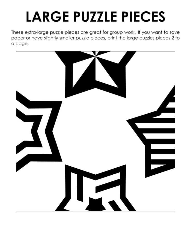 jumbo version of star edge matching puzzle. 