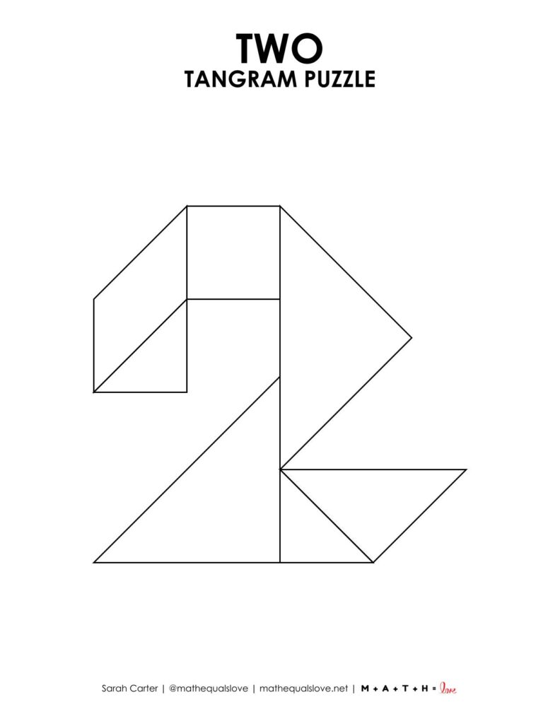 tangram number solution for 2. 