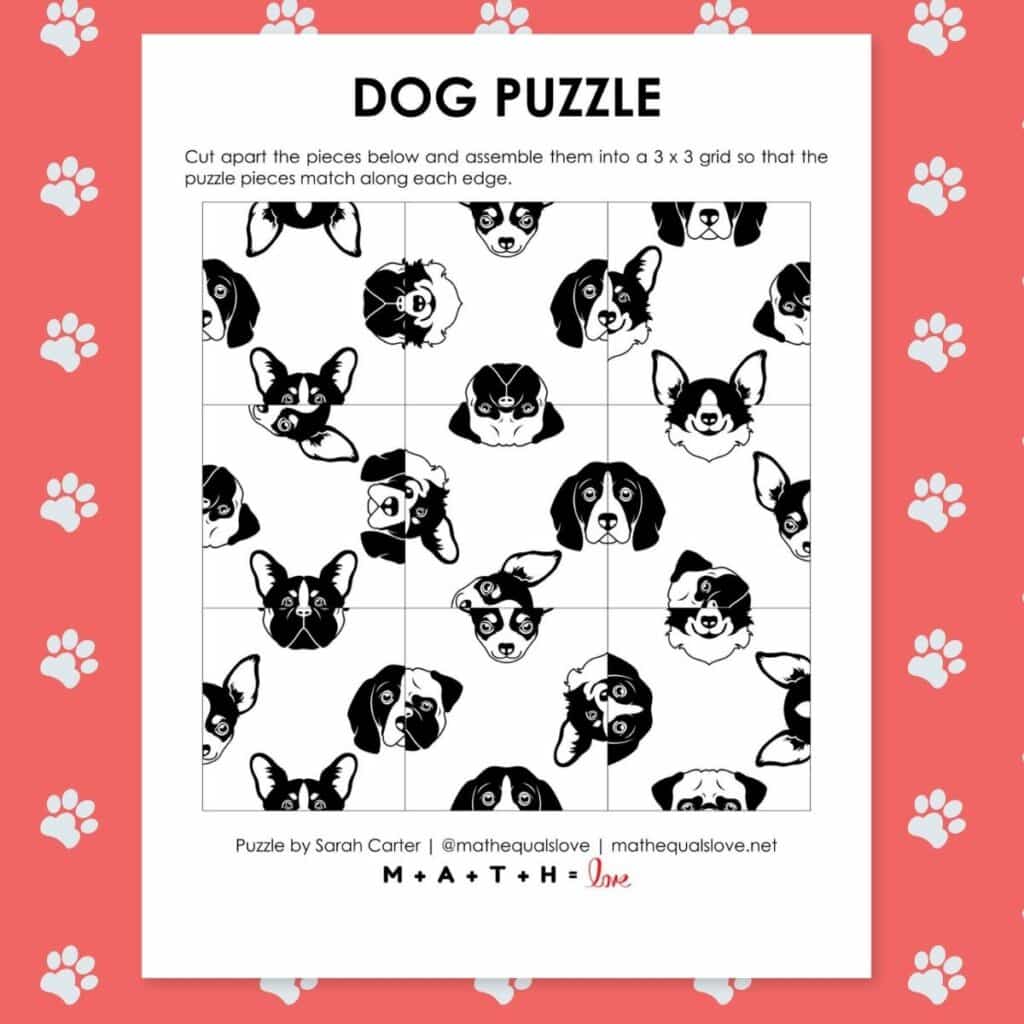 dog edge matching logic puzzle.