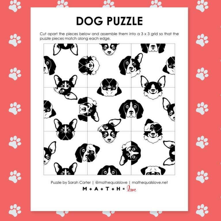 dog edge matching logic puzzle.