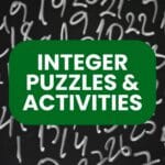 free printable integer activities and puzzles for math class.