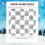 snow globe winter edge matching puzzle.