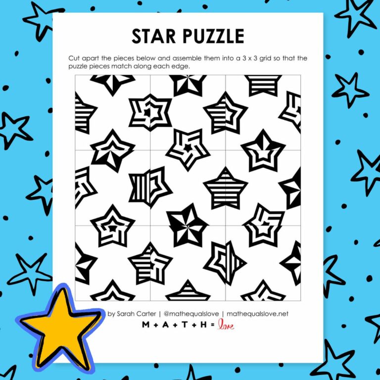 star edge matching logic puzzle.