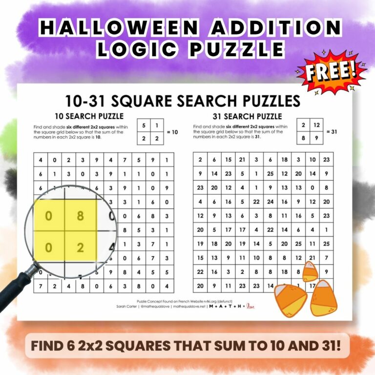 10-31 Halloween Square Search Puzzles