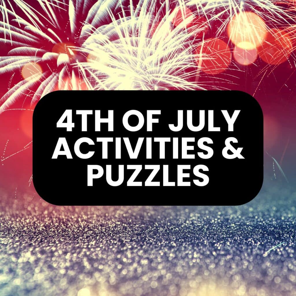 4th of july printable puzzles and activities.