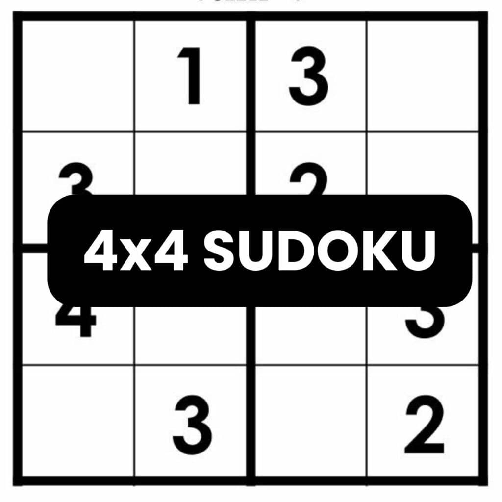 4x4 sudoku puzzle collection. 