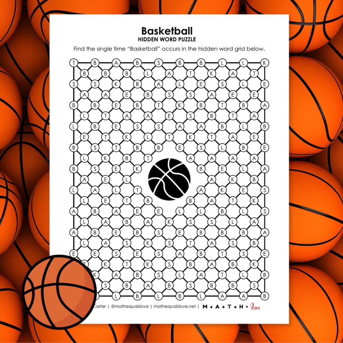 basketball hidden word puzzle.