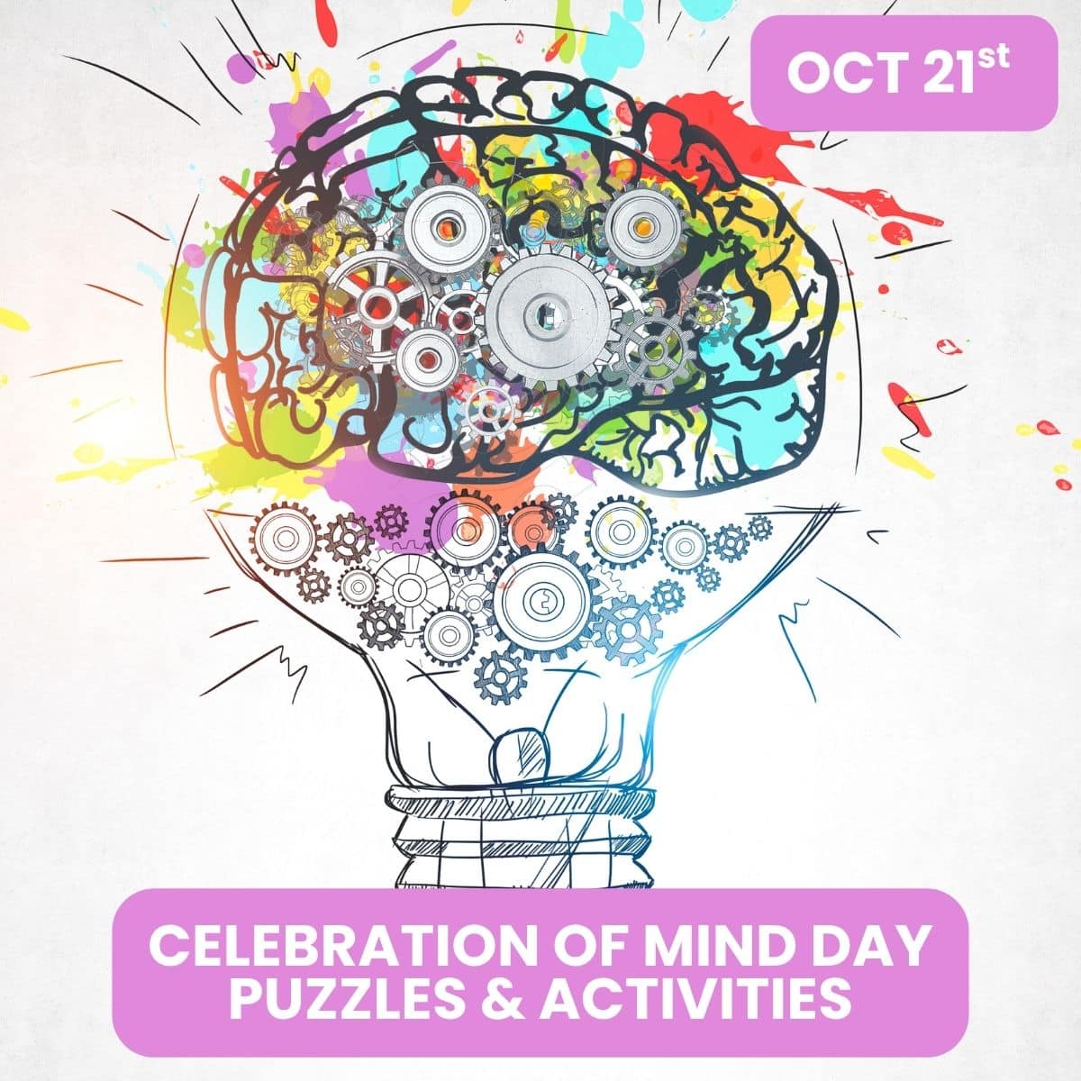 celebration of mind day activities and puzzles.