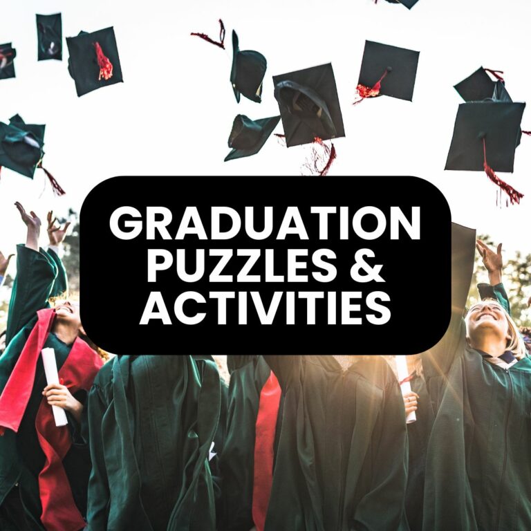 graduation puzzles and activities.