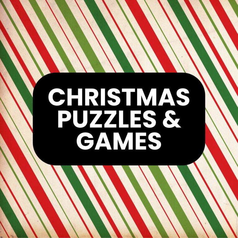 printable christmas puzzles (logic and word) and games.