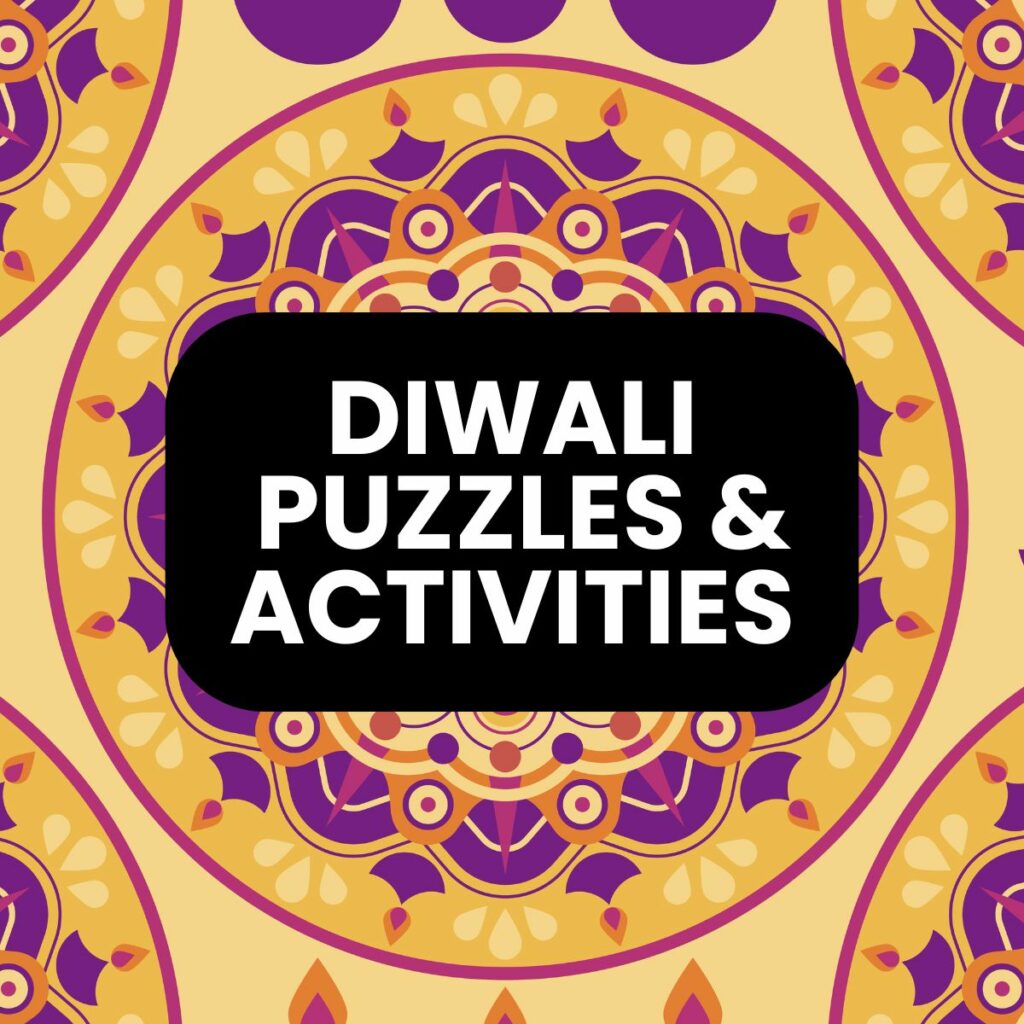 free printable diwali puzzles and activities.