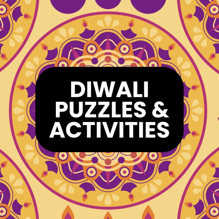 free printable diwali puzzles and activities.